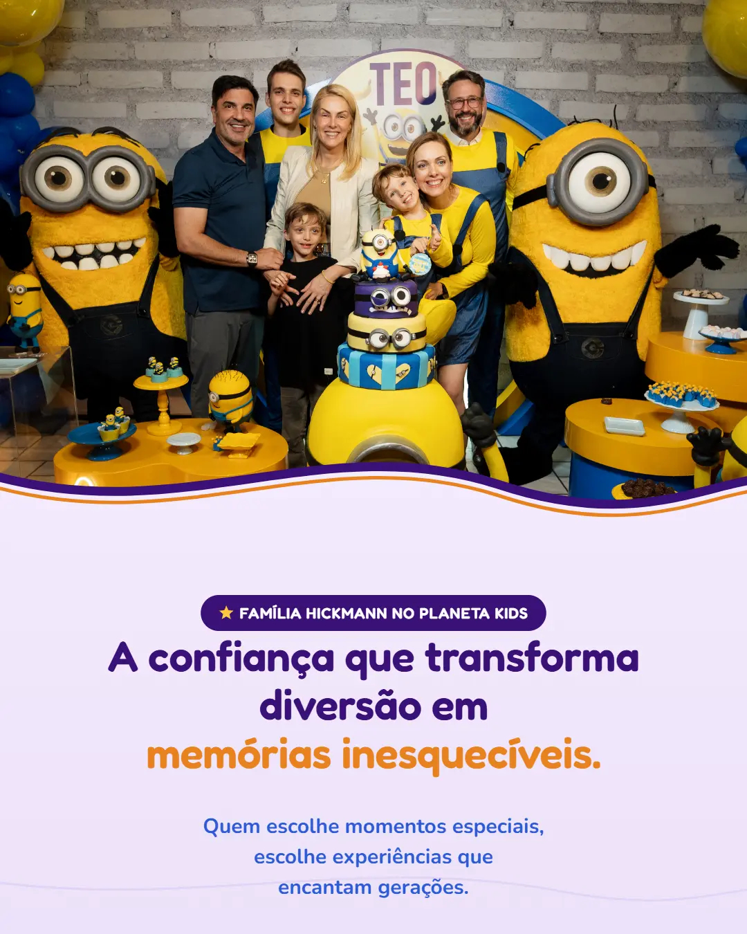 Festa infantil Ana Hickamnn tema Minions no buffet
